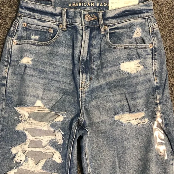 American Eagle Stretch Highest Waist '90s Boyfriend Jean Size 6 Regular NWT - Picture 3 of 8